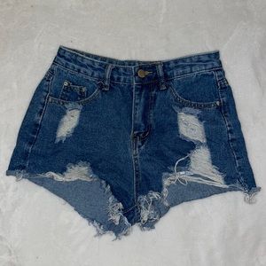 Shein Ripped Jean Shorts: Size XS